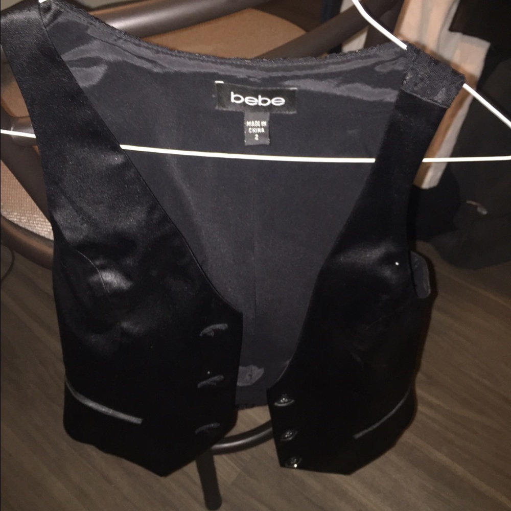 COPY - A black laced bebe vest